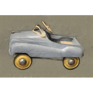 17 Stories Lucaas Antique Pedal Car On Canvas by Michelle Calkins